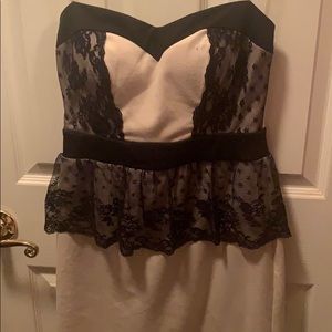Strapless mini dress